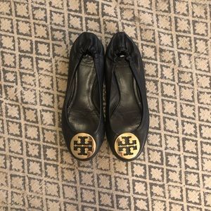 Tory Burch Black Flats